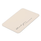 Warme perzik moderne script bedankkaart magneet (Linkerzijde)
