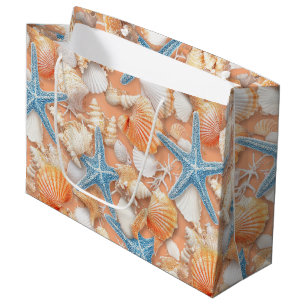 Warme perzik strand schelpen zeester zomer groot cadeauzakje