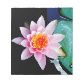 Warme roze en oranje lotuswaterbloem notitieblok (Voorkant)