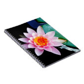 Warme roze en oranje lotuswaterbloem notitieboek (Rechterzijde)