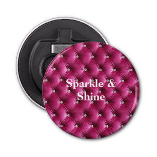 Warme Roze Faux Velvet Button Flesopener