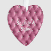 Warme Roze Faux Velvet Ornament (voorkant)