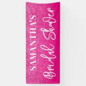 Warme Roze Kleurblok Glitter Bruidsdouche Spandoek (Verticaal)