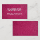 Warme Roze Leren Achtergrond Visitekaartje (Voorkant / Achterkant)
