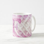 Warme roze witte Paarse letter F Koffiemok (Voorkant rechts)