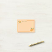 Warme Sinaasappelborders Ontwerp Post-it® Notes (Op bureau)
