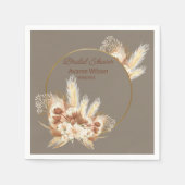 Warme Stenen Boho Pampas Grass Douche Servet (Voorkant)