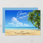 Warme Sunny Beach Christmas Kaart (Voorkant / Achterkant)