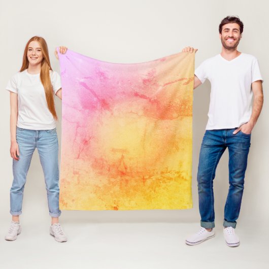 Warme Sunset Gradient Fleece Deken (In situ)