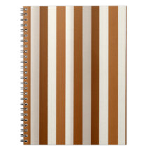 Warme Terracotta en Crème Verticale Streep
