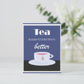  warme thee maakt alles beter briefkaart (Staand voorkant)