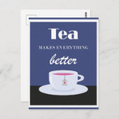  warme thee maakt alles beter briefkaart (Voorkant / Achterkant)