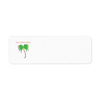 "Warme vakantiewensen" palmboomlabels Etiket