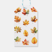 Warme val bladeren dank je wel voor cadeaulabel (Achterkant)