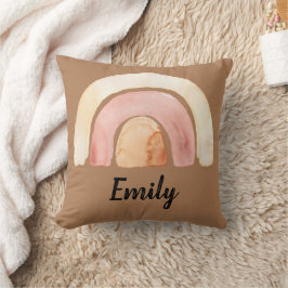 Warme Waterverf Rainbow Boho Kussen