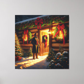 Warme Welkom: Eastman Johnson Holiday Glow Canvas Afdruk