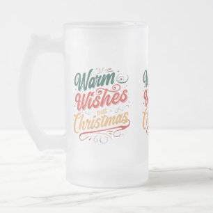 Warme wensen deze kerst - Frosted Glass Mok (16