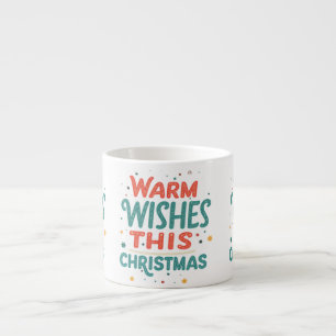 Warme wensen deze speciale kerstespresso Mok