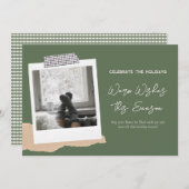 Warme wensen dit seizoen vakantie Kaart (Voorkant / Achterkant)