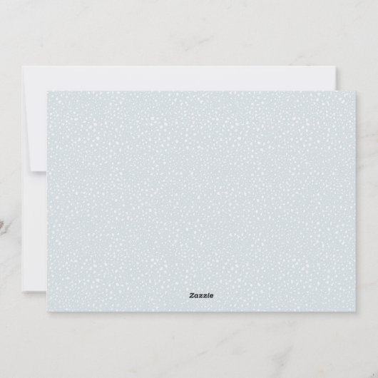 Warme wensen één foto besneeuwde lijst eenvoudig feestdagenkaart (Achterkant)