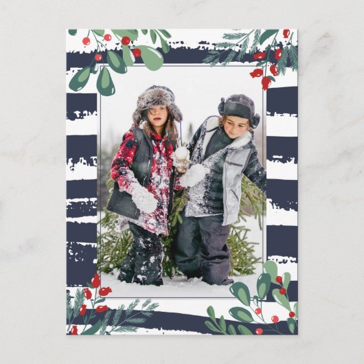 Warme Wensen | Foto Kerstkaart Feestdagenkaart (Voorkant)