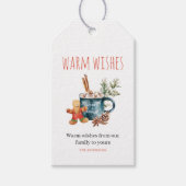 Warme wensen | Kerstcadeaubonnen Cadeaulabel (Voorkant)