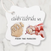 Warme wensen | Klassieke warme chocoladekerst Bedankjes Labels (Voorkant)