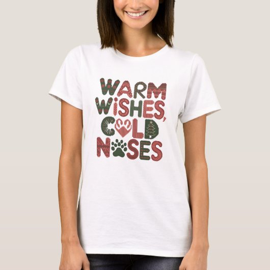 Warme wensen, koude neuzen t-shirt (Voorkant)