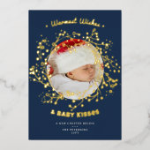 Warme Wensen Kusjes Whimsicale Baby Aankondiging (Voorkant)