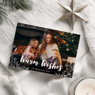 Warme Wensen Mooie Winter Foto Kerstmis Kaart