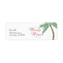 Warme Wensen Palmboom Vakantie Retouradres Label