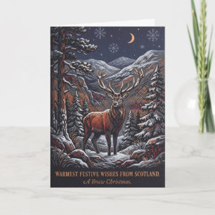 Warme Wensen Uit Schotland Kerstkaart Kaart