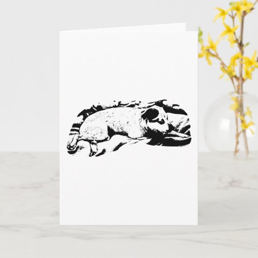 Warme wensen van een waakzame pup kaart (Gele Bloem)