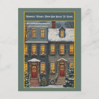 Warme wensen van ons huis naar het jouwe  briefkaart