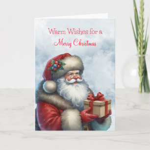 Warme wensen voor een vrolijke kerst Blank Holiday Kaart