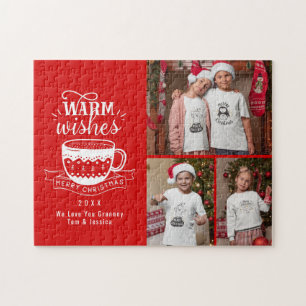 Warme Wensen Warme Kop Cacao Rood Wit Fotocollage Legpuzzel