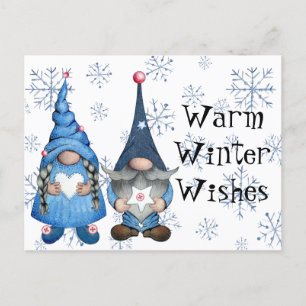 Warme winterwensen ansichtkaart briefkaart