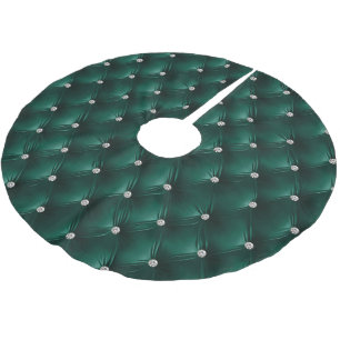 Warme Zachte Blauwgroen Groene Faux Velvet Kerstboom Rok