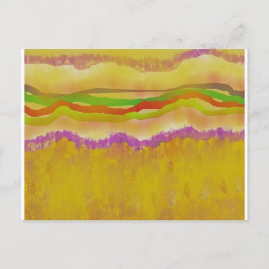 Warme zon en maïskunst ontwerp abstract briefkaart (Voorkant)