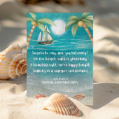 Warmer Wonderland Tropical Beach kerst Kaart