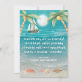 Warmer Wonderland Tropical Beach kerst Kaart (Voorkant)