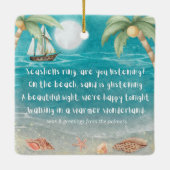 Warmer Wonderland Tropische kerstkerst Keramisch Ornament (Achterkant)