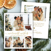 Warmest Warmest Gold Script 4 Photo Carte de Noël