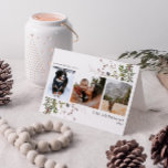 Warmest Warmest Winter 3 Photo Holiday Card<br><div class="desc">'C'est la saison pour répandre la joie et quelle meilleure façon de le faire qu'avec votre propre carte de vacances en famille? Cette année, allez au-dessus et au-delà de la carte traditionnelle et montrez votre style avec une carte de vacances photo botanique de Berry Botanique de Wiscis les plus chauds...</div>