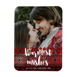 Warmest Wishes Fair Isle Pattern Magneet