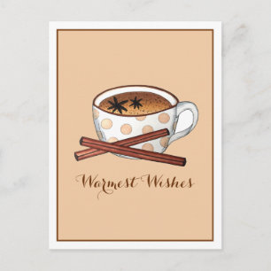 Warmest Wishes Masala Chai Indian Spiced Tea Cup Briefkaart