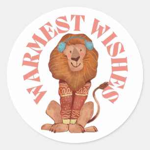 WARMEST WISHES MERRY CHRISTMAS,HAPPY NEW YEAR 2022 RONDE STICKER