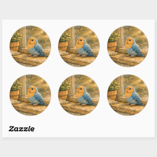 Warming Rustieke Vogel – 3" Ronde Schilderssticker Sticker