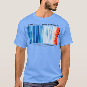 Warming Stripes voor de planeet vanaf 18502019 T-shirt