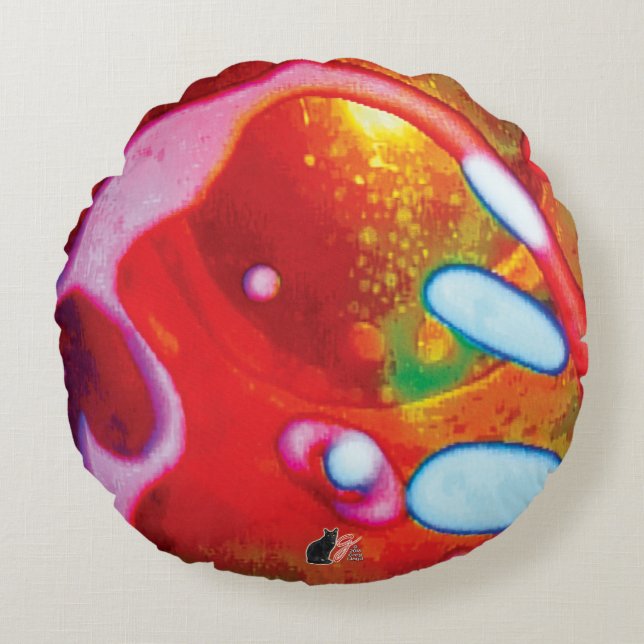 Warming Wraith Rond Kussen (Voorkant)